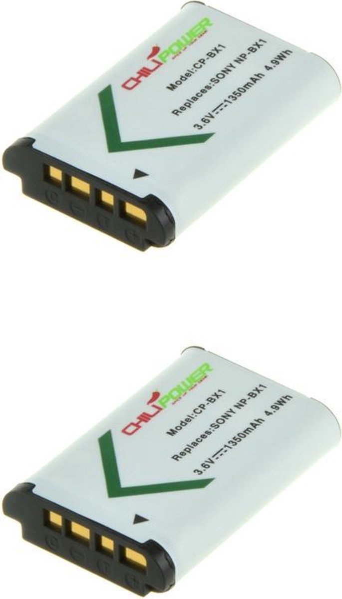 ChiliPower Sony NP-BX1 camera batterij - 2 stuks verpakking