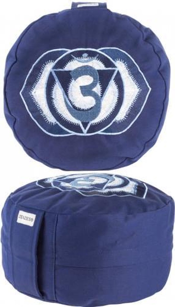 Zenzes Meditatiekussen Chakra zes Ajna - blauw