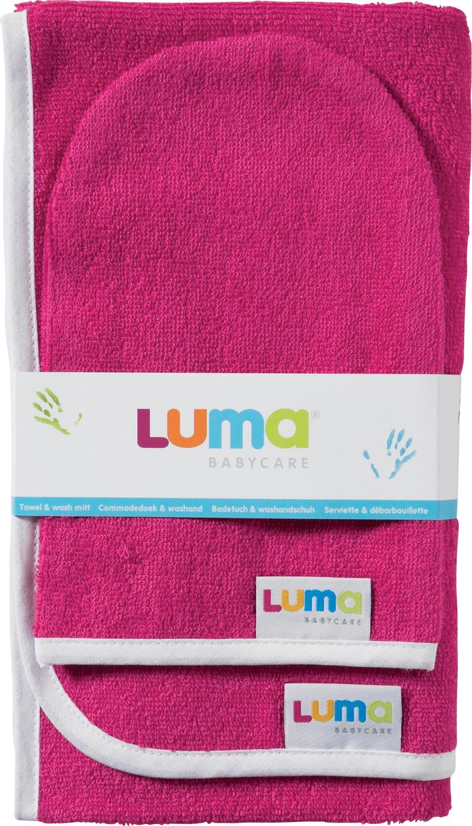 Luma Commodedoek en Washand - Magenta Pink