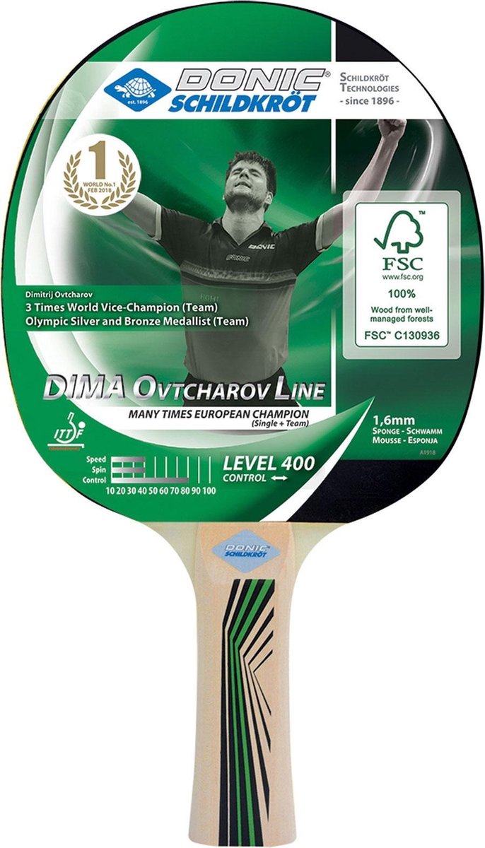 Donic Schildkröt Ovtcharov 400 - Tafeltennis batjes