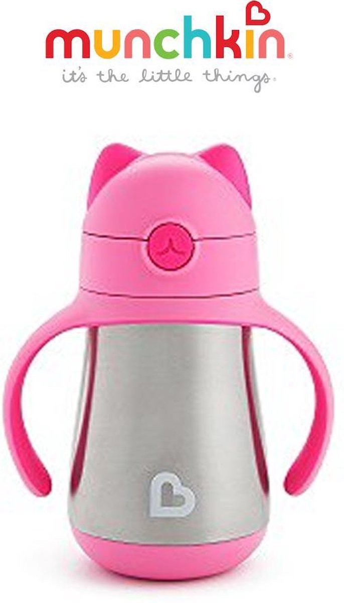Munchkin Cool Cat RVS Thermo Drinkbeker Koud & Warm - 237 ml