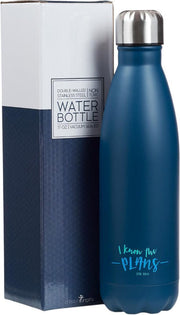Waterfles Stainless Steel  I know the plans - Blue