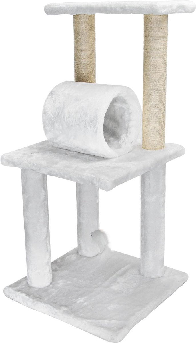 Nobleza 40VQX - Katten Krabpaal - L40 x B40 x H83 cm - Wit