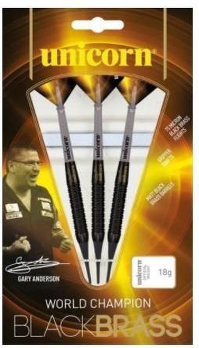 Unicorn Gary Anderson Black Brass P2 Soft Tip - 17 Gram