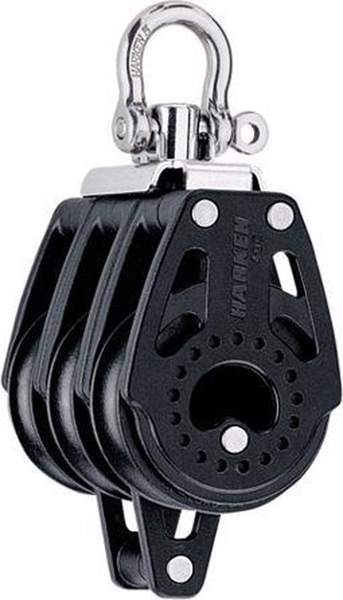 Harken Carbo 3-schijfs+hondsvot 40mm