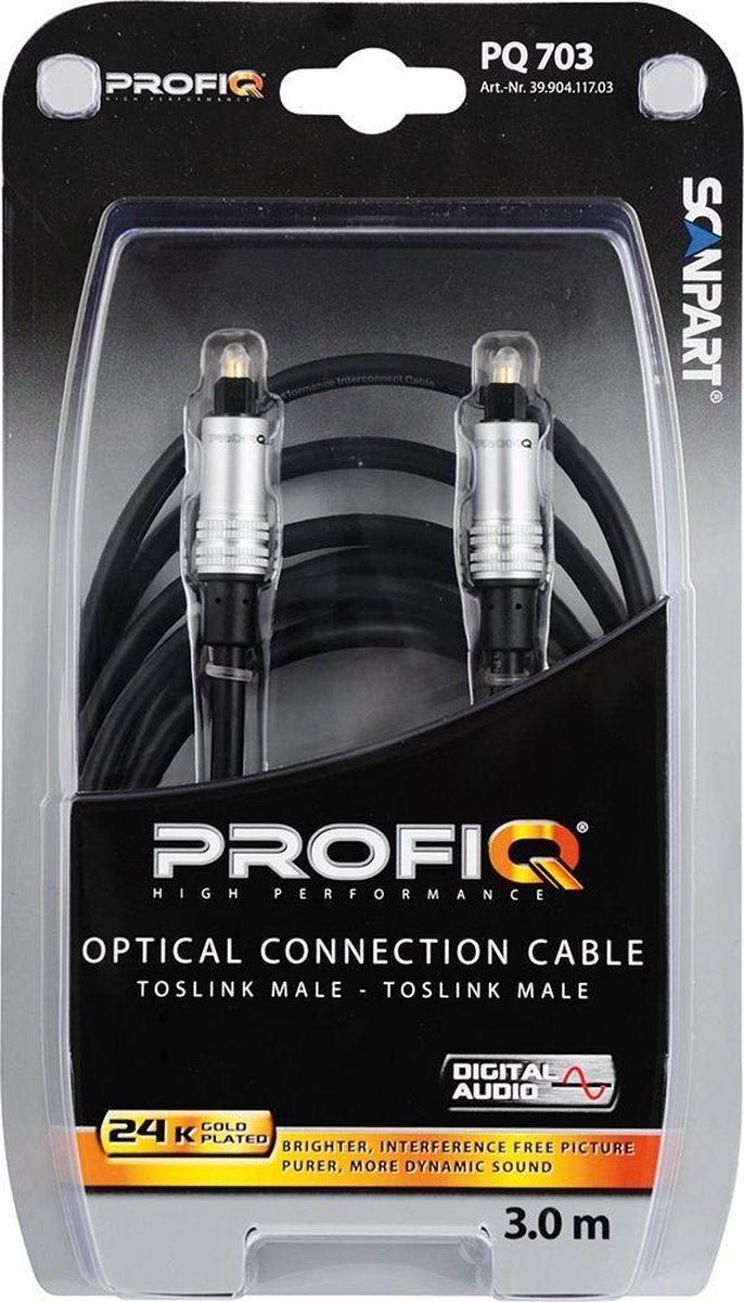 ProfiQ PQ703 Optische Audiokabel 3M