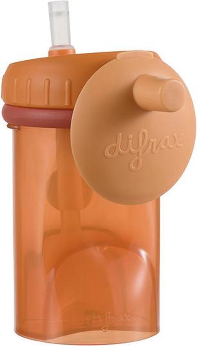 Difrax antilek rietjesbeker 12m+ 250ml - oranje