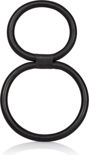 California Exotic Novelties Double Helix - Cockring - Zwart - Ø 70 mm
