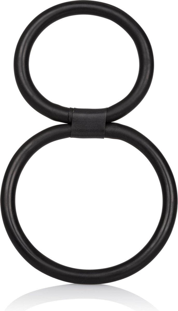 California Exotic Novelties Double Helix - Cockring - Zwart - Ø 70 mm