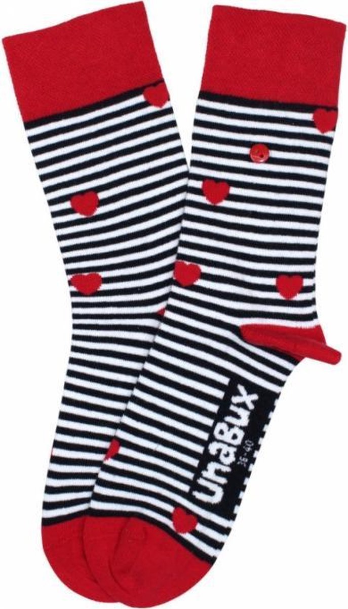 Unabux - Hearts & Stripes - Unisex - maat 36-40