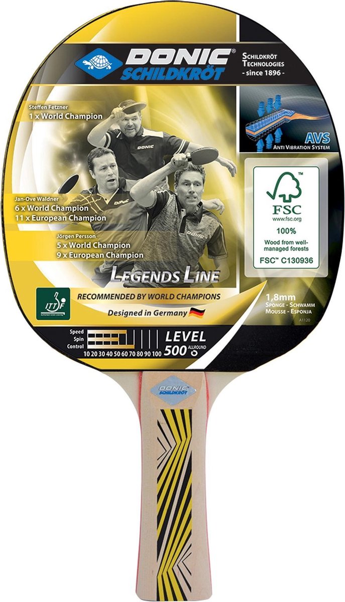 Donic Schildkröt Legends level 500 tafeltennisbat - Allround