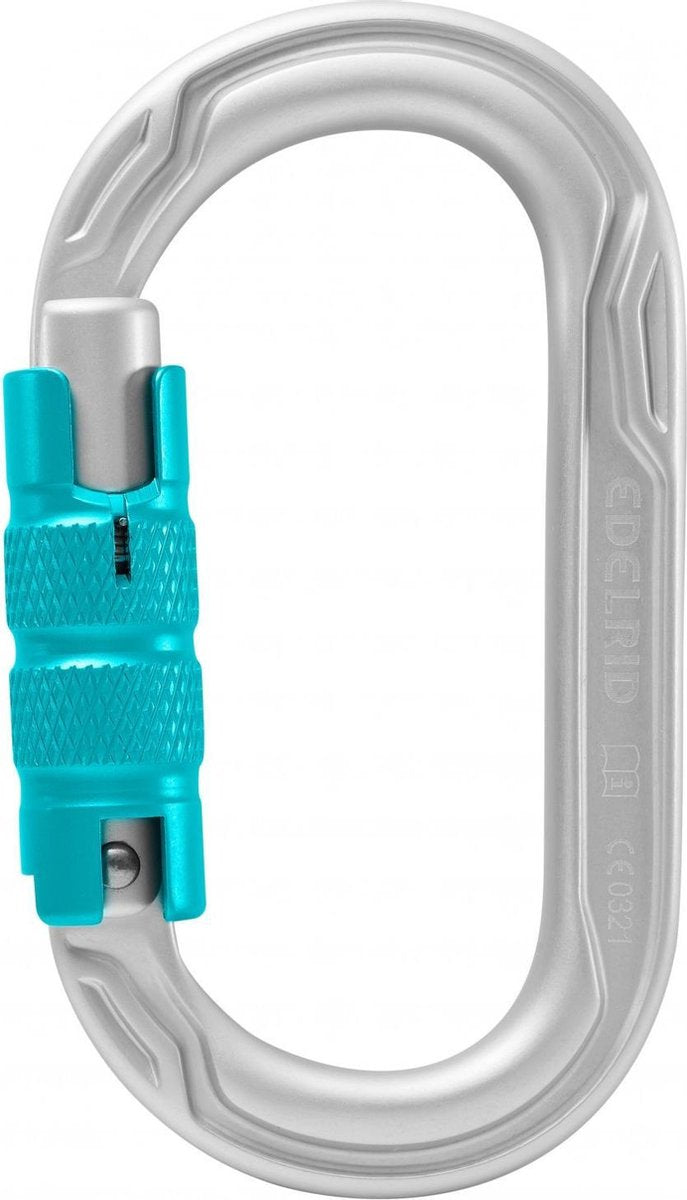 Edelrid Oval Power 2500 Triple Lock Aluminium - zilvergrijs