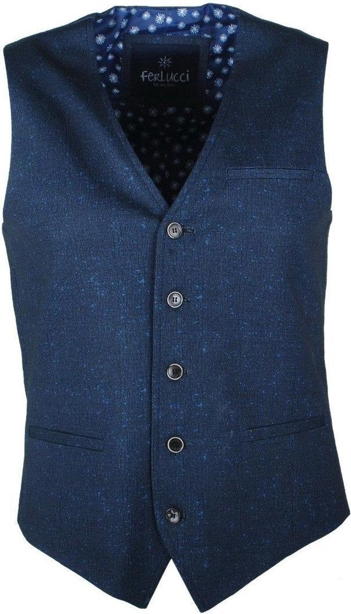 Ferlucci - Exclusief Heren Gilet - Collezione - Blauw melange