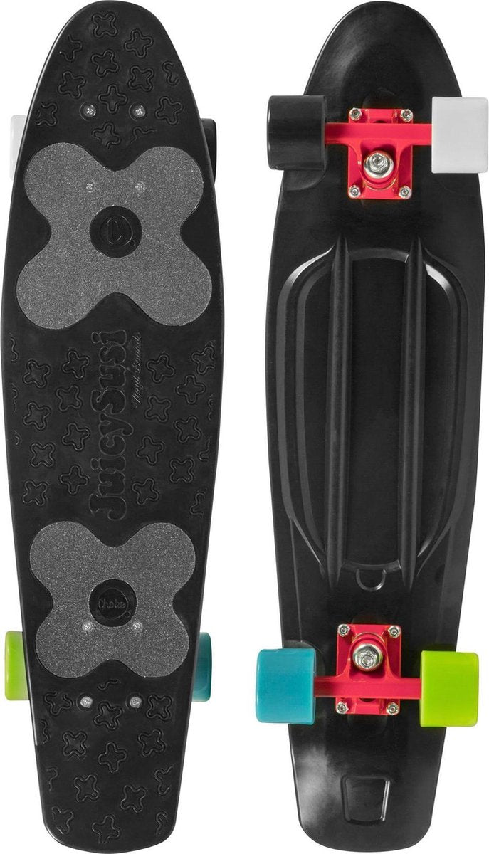 Skateboard Penny Board Volwassenen/Kinderen/Jongens/Meisjes  - Choke - Big Jim Black - Zwart - 71 cm - 28 inch - Polypropeen
