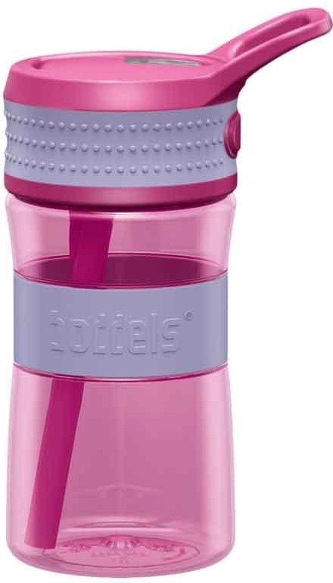Boddels EEN Drinkfles - 400 ml - Roze/Lavendel