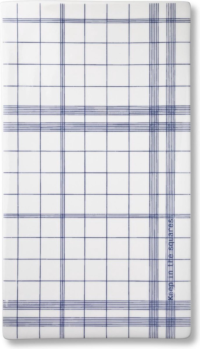 Ann Black Ruth - M - Tegelbord - Groot - met Vierkant Patroon - Blauw