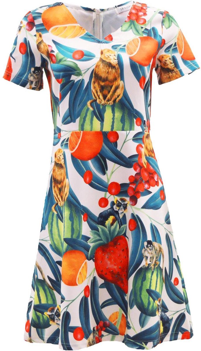 SRNDPTY Jurk Lena Monkey off-white