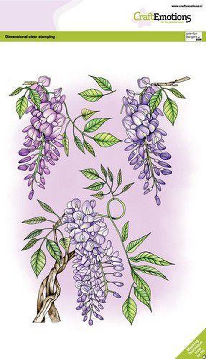 CraftEmotions clearstamps A5 - Blauweregen GB Dimensional stamp (05-21)