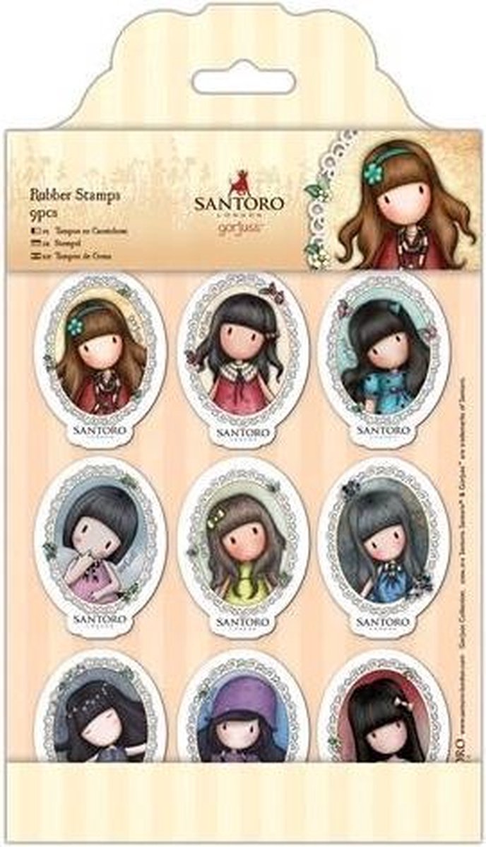 Mini Karakter Rubber  Stempels- Santoro