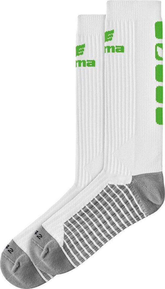 Erima Classic 5-Cubes Sok Lang - Wit / Groen - maat 43-46