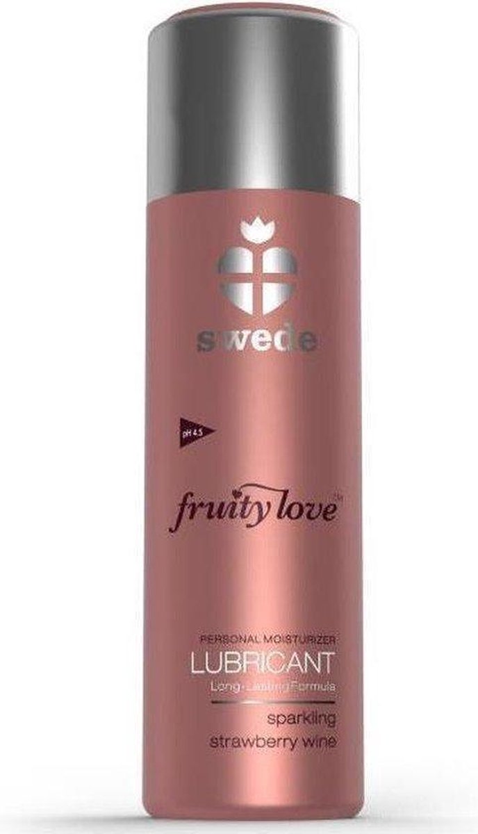 Bruisende Aardbeienwijn Waterbasis Glijmiddel - 100ml