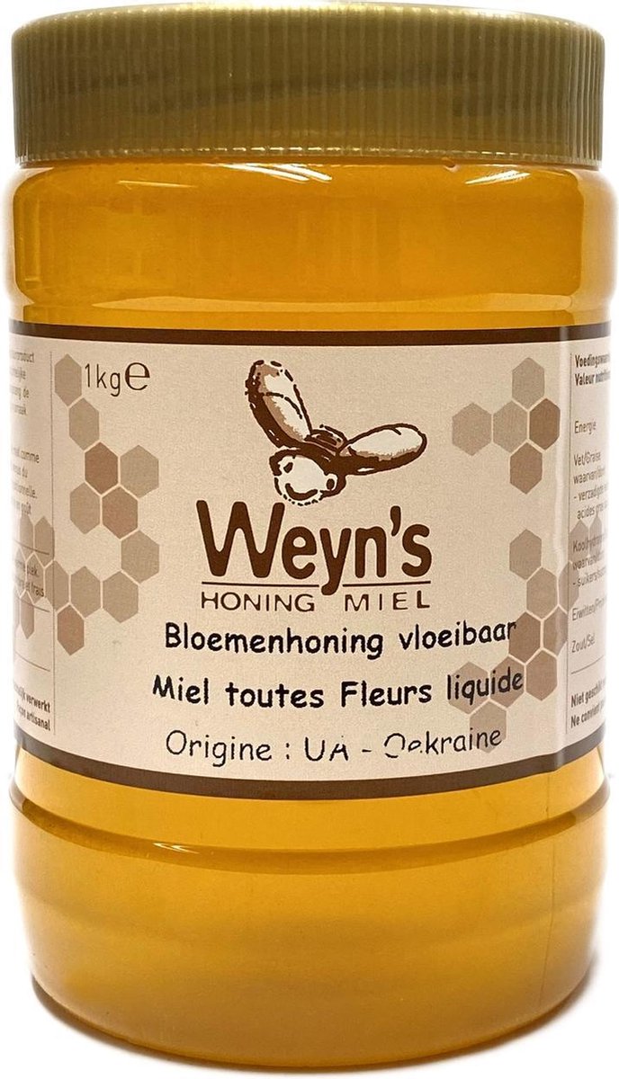 Bloemenhoning vloeibaar - 1kg - Weyn's - Honing vloeibaar