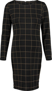 Supermom Jurk Black Check - Black - Maat XXL