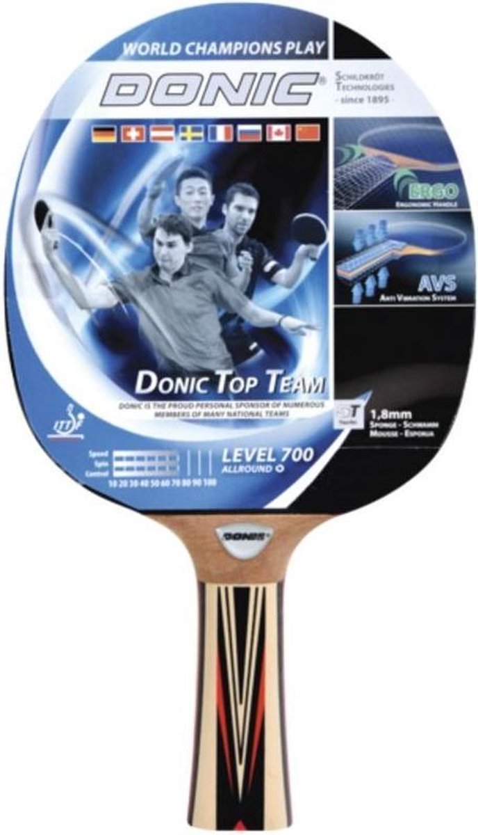 Donic Schildkröt Tafeltennisbat Top Team 700 Zwart