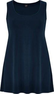 Yoek | Grote maten - dames top ronde hals - donkerblauw