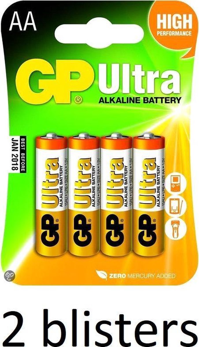 GP Super Alkaline mignon - 8 stuks