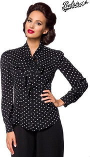 Belsira Blouse -M- Vintage Zwart/Wit
