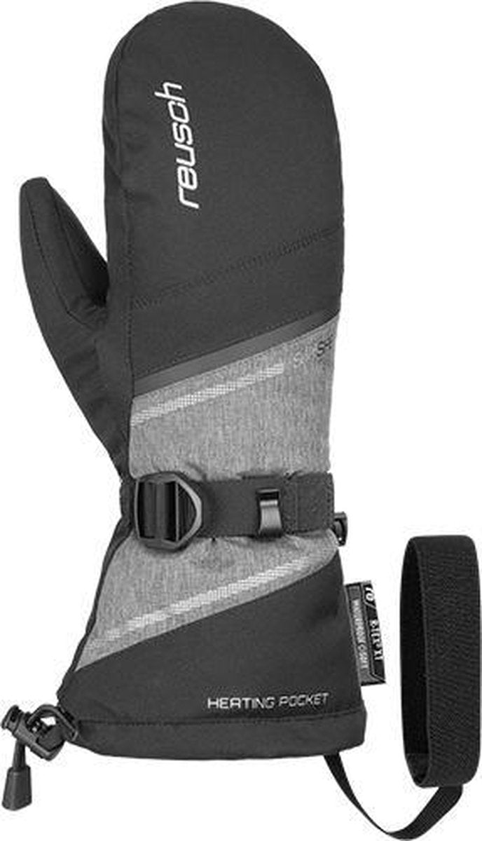 Reusch Demi R-TEX® XT Wanten Dames Skihandschoenen - Black/Grey Melange/Silver - Maat 8