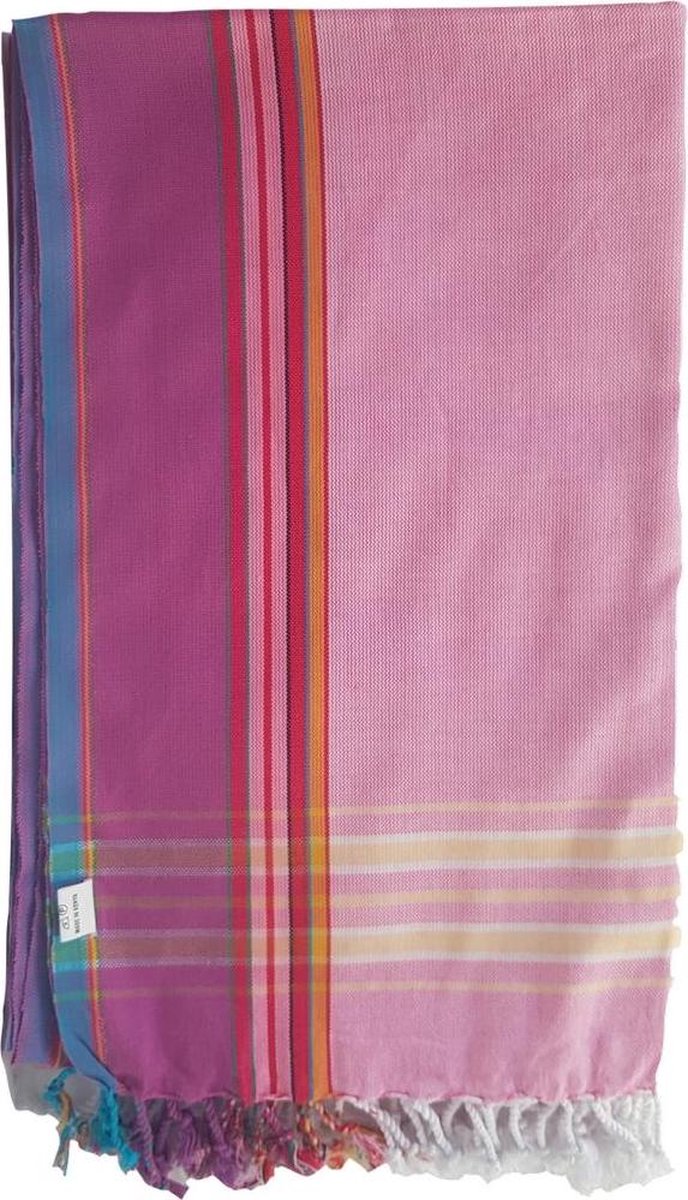 Kikoy pareo handdoek pink - beach pareo - wikkeldoek - 170x95cm