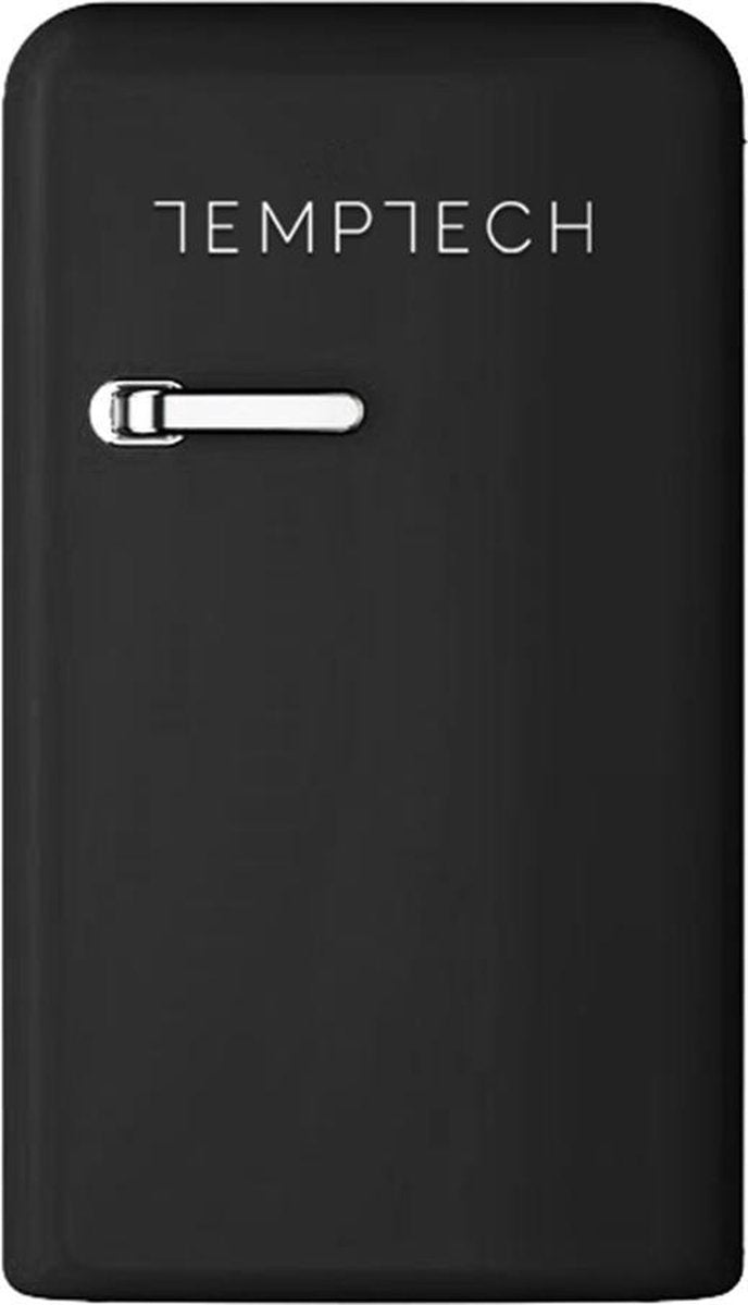 Temptech VINT1400Black- retro koelkast - 139 liter - zwart