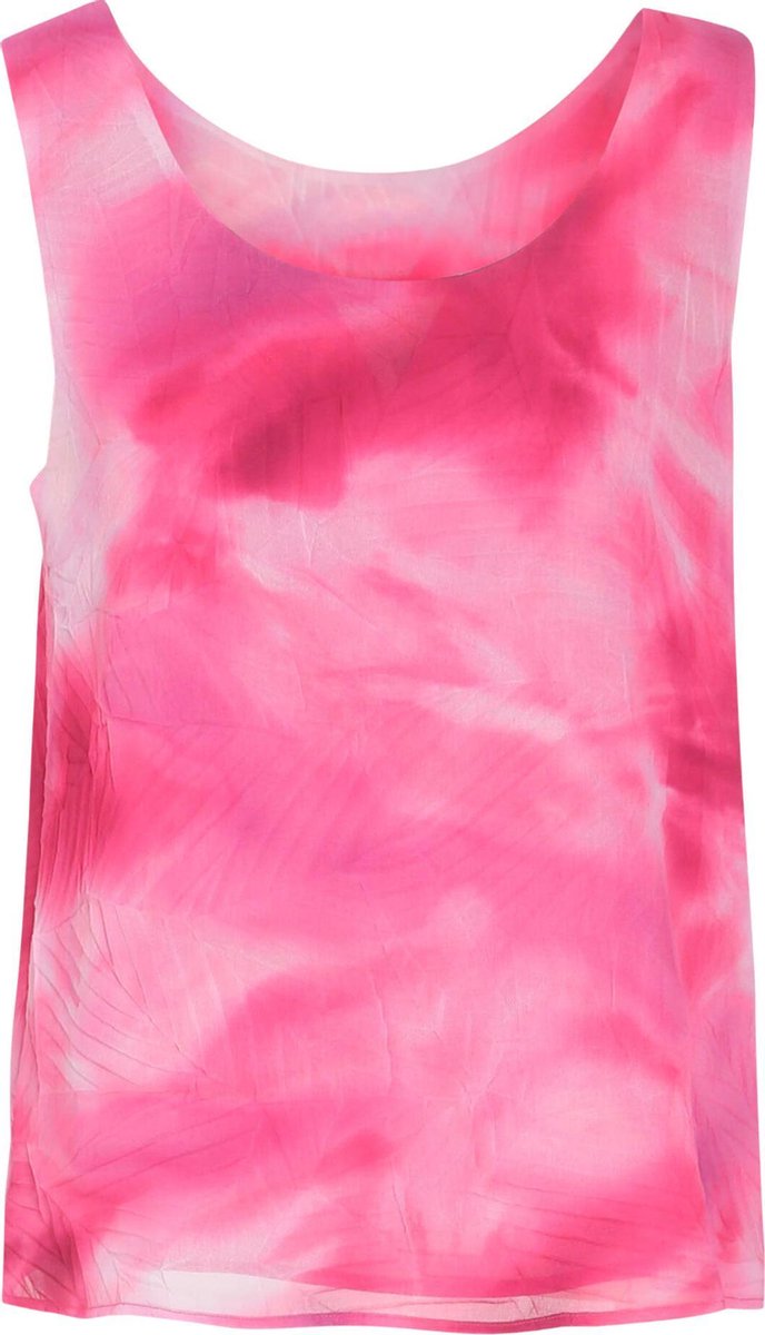 Cassis - Top met Tie & Dye effect - Fushia
