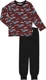 Meyadey Pyjama Set LS |HELICOPTER SKY| Maat 98/104