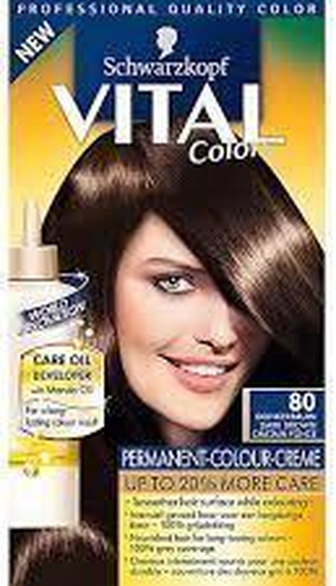 Schwarzkopf Vital Colors 80 Donkerbruin haarverf 3st
