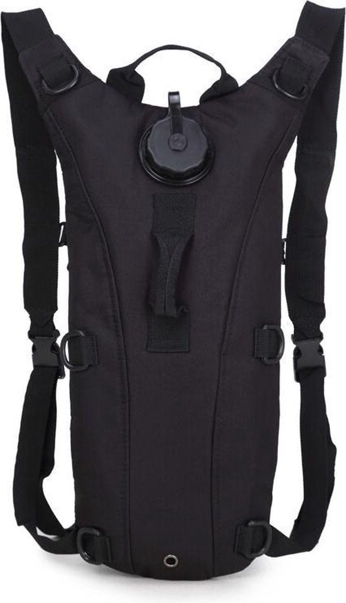 Drinkrugzak met Waterzak - Zwart - Oxford en Nylon - Lopen - Wandelen - Onderweg Drinken - 3 Liter