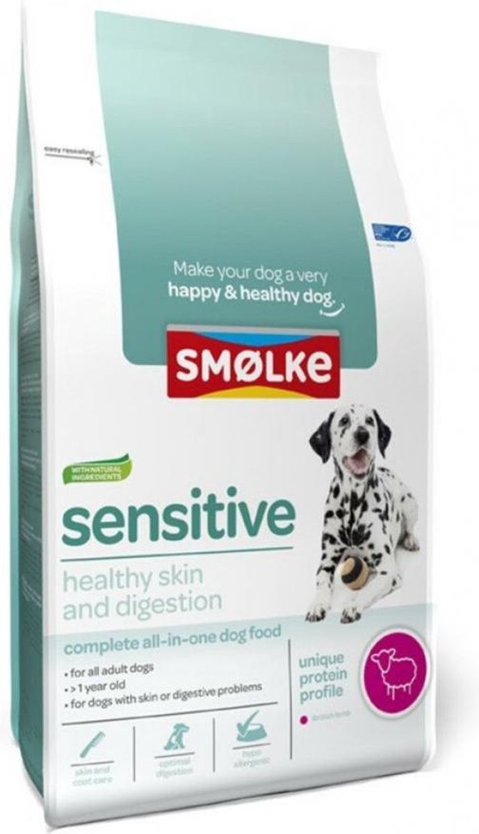 Smolke sensitive brokken hondenvoer 3 kg