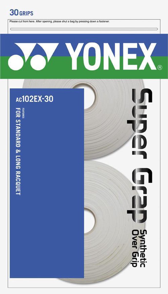 YONEX AC102EX ROL 30 SUPER GRAP - Wit