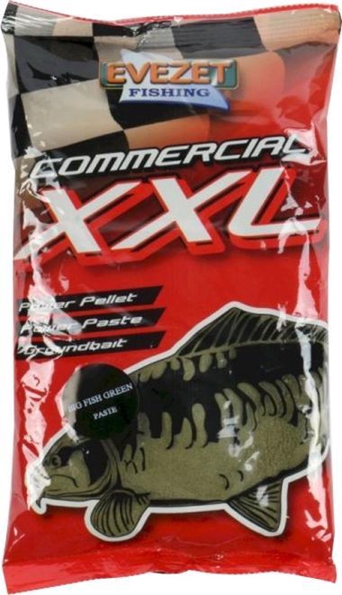 Evezet Commercial XXL Big Fish Green Paste - 900g - Groen