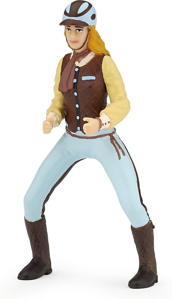 Speelfiguur - Mens - Amazone - Blauwe paardrijbroek