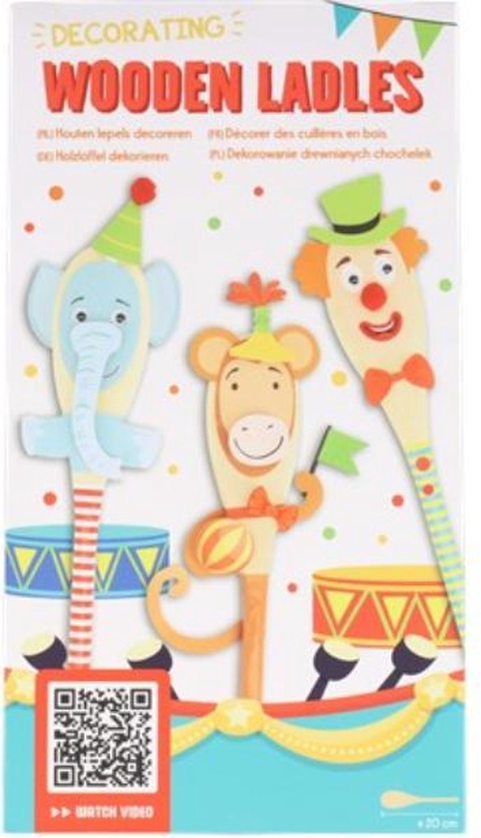 Stemen - Pollepel - Hout - 20 cm