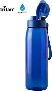 Drinkfles/waterfles 820 ml blauw van Tritan kunststof - Sport bidon waterflessen