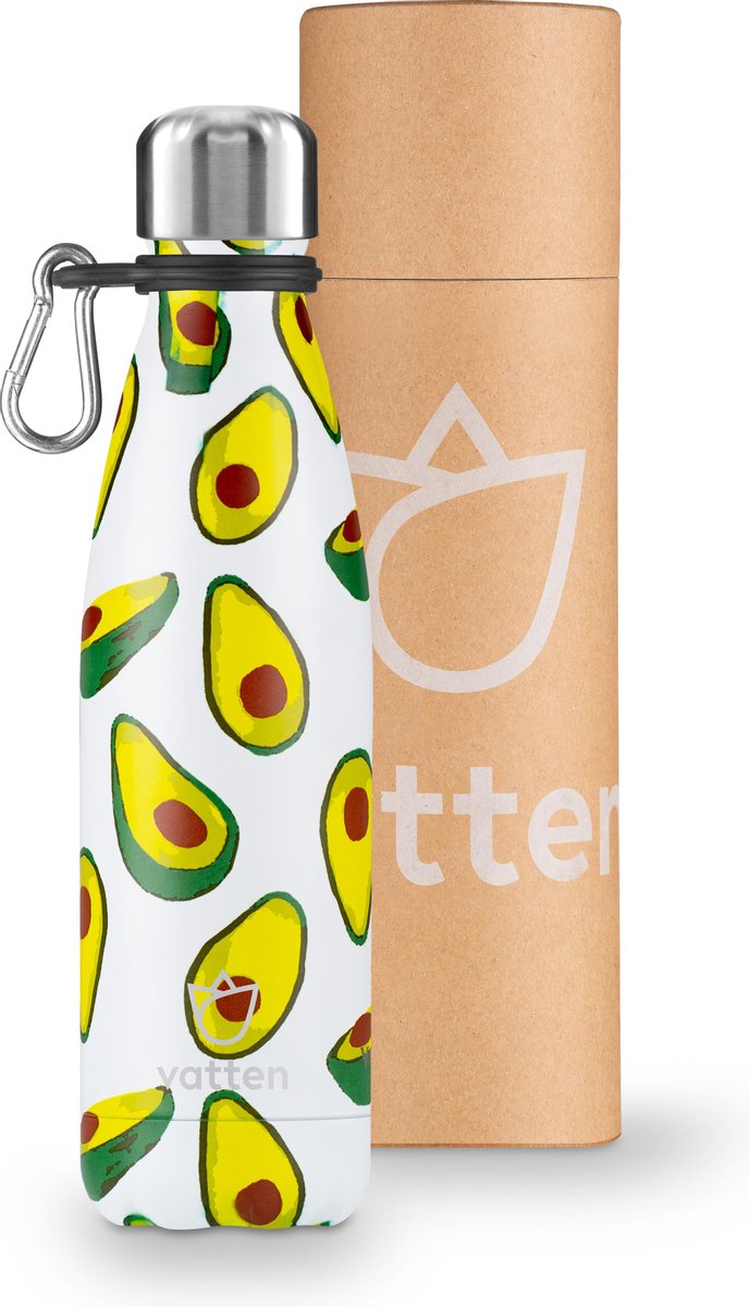 Vatten® Premium RVS Thermosfles - Avocado - 500ml - Gratis Carrier - Isoleerfles