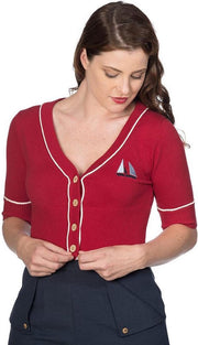Banned Summer Sail 40's Cardigan Rood