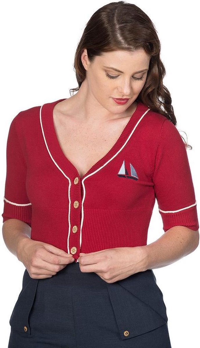 Banned Summer Sail 40's Cardigan Rood