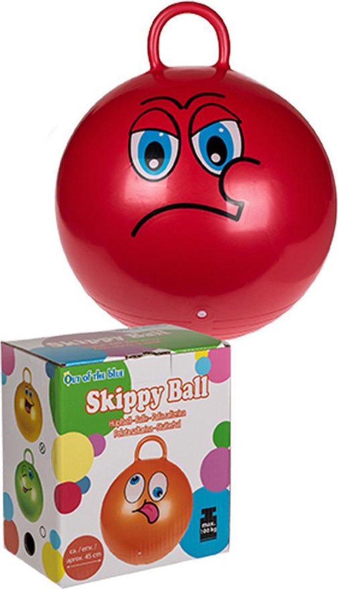 Skippybal smiley voor kinderen rood 45 cm - Zomer buiten speelgoed