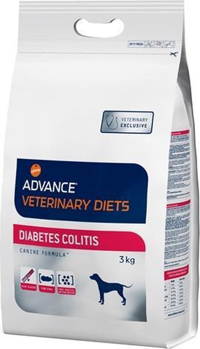 Advance hond veterinary diet diabetes colites - 3 kg - 1 stuks
