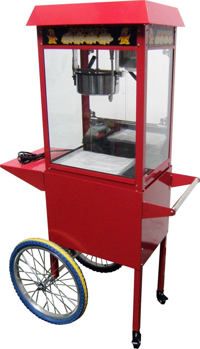 Popcornmachine incl. wielen Semi-Professioneel